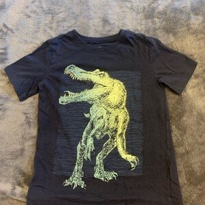 OshKosh B'gosh Black and Green Short Sleeve Tee with Reptile Design